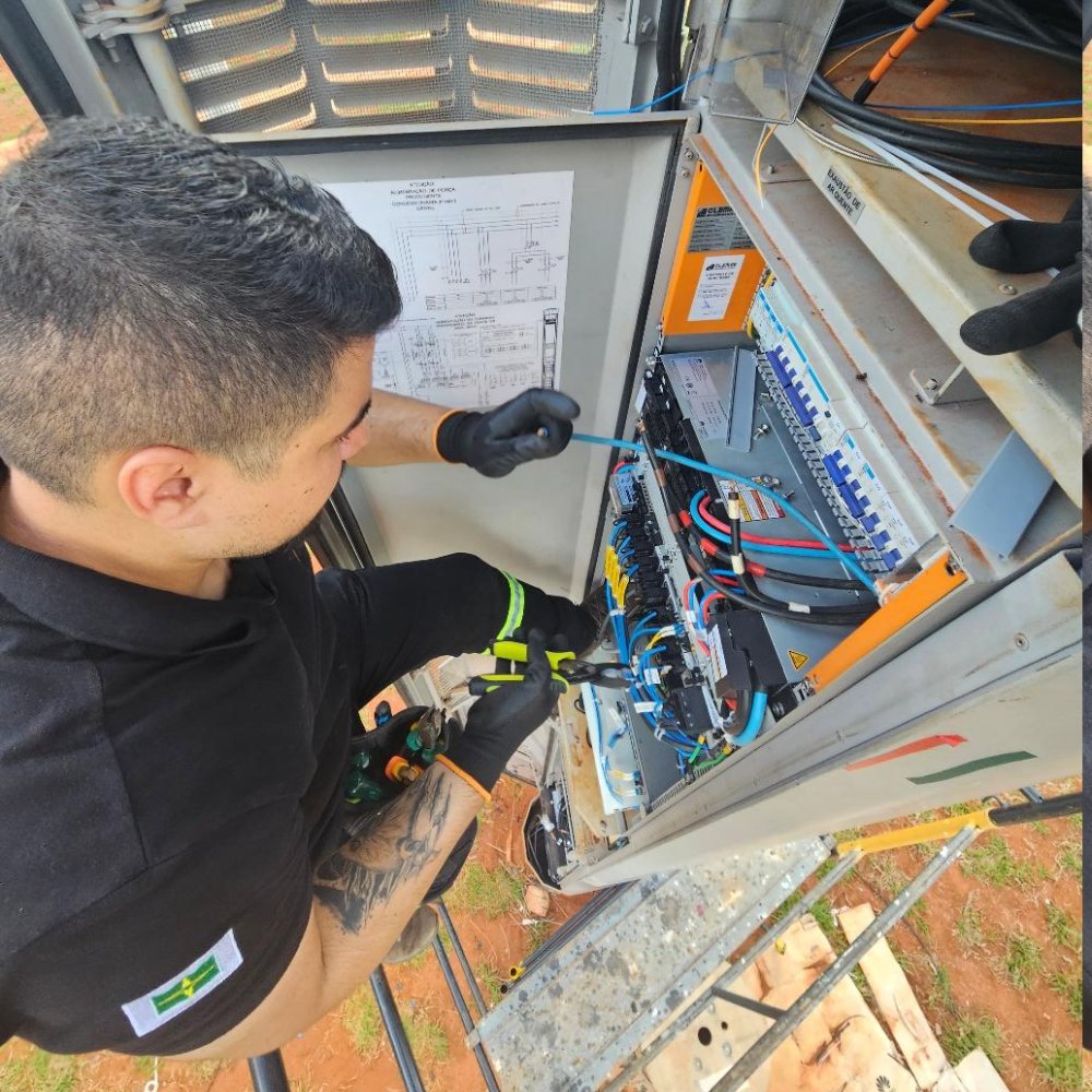 Quadro de distribuição Brenco aberto